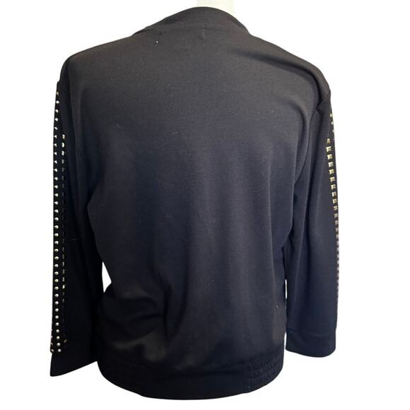 Nicki Minaj Studded Black Zip-Up Jacket Size L Streetwear Bomber - Picture 2 of 6